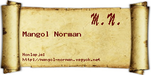 Mangol Norman névjegykártya